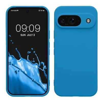 Afbeelding van kwmobile telefoonhoesje geschikt voor Google Pixel 9 Hoesje smartphone Precisie camera uitsnede In rifblauw