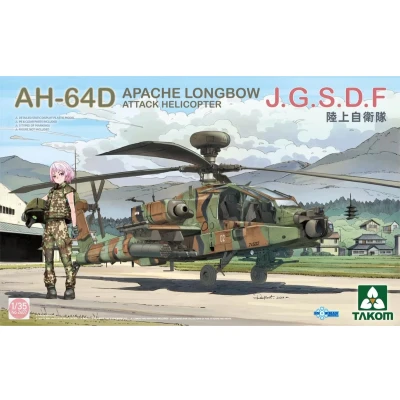 Afbeelding van 1:35 Takom 2607 AH 64D Apache Longbow J.G.S.D.F Attack Helicopter Plastic Modelbouwpakket