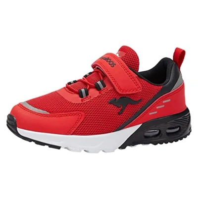 Afbeelding van Kangaroos Kxarg Unisex Sneakers laag voor kinderen, Maat: 35, Red/black Imitatieleer/ textiel