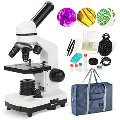 Afbeelding van HUTACT 100X 1000X Microscoop Ontdek de Microscopische Wereld