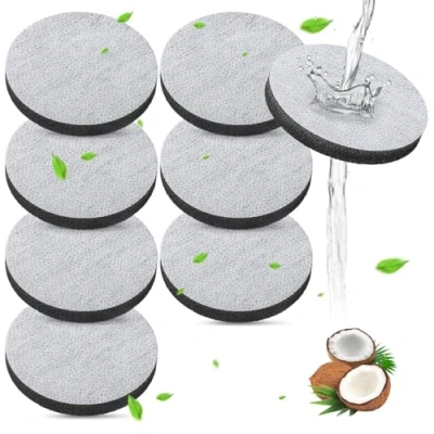 Afbeelding van MicroDisc 8 stuks waterfilters voor Brita Fill &amp; Go filterflessen, vermindert PFAS, chloor, microdeeltjes, andere smaakveranderende stoffen in drinkwater