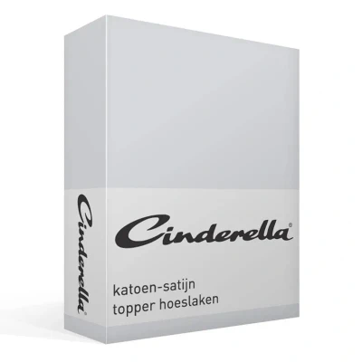 Afbeelding van Cinderella Sundays Hoeslaken Topper 100% Katoen Satijn 200x220 cm tot 15 Lichtgrijs