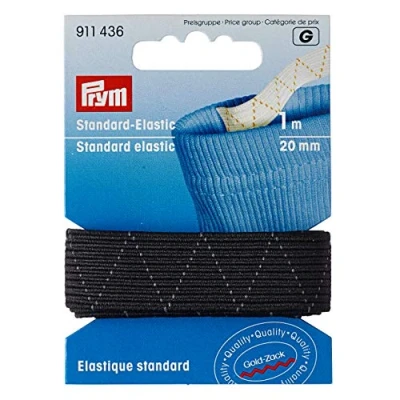 Afbeelding van Prym Standaard rubber 20 mm, zwart, polyester