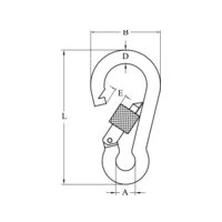 Afbeelding van Karabijnhaak met borg 100mm
