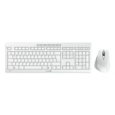 Image de CHERRY STREAM DESKTOP COMFORT Ensemble clavier et souris 100% full size sans fil 2.4 GHz QWERTZ Allemand commutateur : SX gris blanc