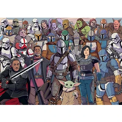 Image de Puzzle 1000 pièces Ravensburger Baby Yoda Star Wars Mandalorian (Challenge Puzzle)
