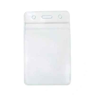 Afbeelding van CKB Ltd 50x Show helder doorzichtig verticaal ID badge kaart plastic zak houder kaarthouder 109 x 69 mm identiteitskaarthouder badgehouder