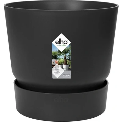 Afbeelding van Greenville rond 40 bloempot living black buiten dia. 39 x h 36,8 cm elho