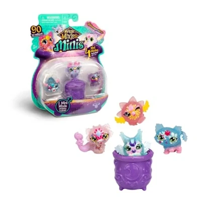 Afbeelding van Magic Mixies set van 4 Minis figuren, 90 mixlings verdeeld in 5 verzamelteams met magische vaardigheden, 3 jaar, gemeenschappelijke zeldzaam en ultra zeldzaam,