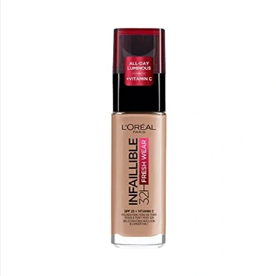 Image de L&#039;Oréal Paris Fond de Teint Fluide Infaillible 32h Fresh Wear Tous Types Peau Teinte : Sable Beige (225) 30 ml