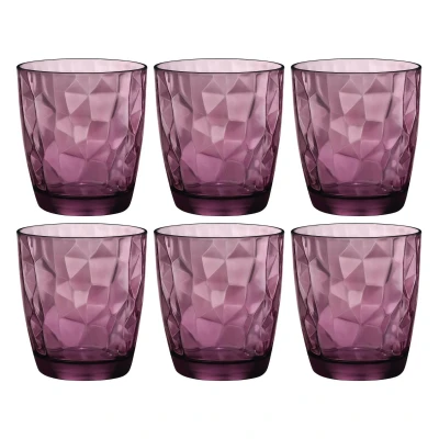 Afbeelding van Bormioli Rocco Waterglazen Diamond Paars 300 ml 6 Stuks
