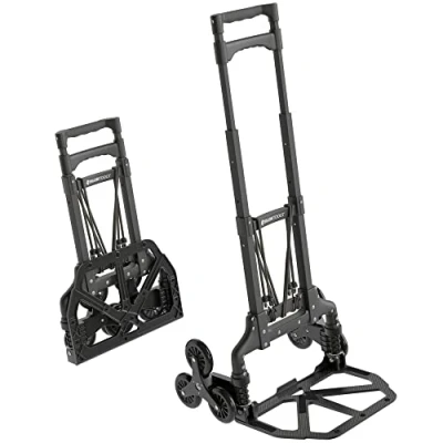 Afbeelding van ATHLON TOOLS Aluminium opvouwbare steekwagen Extra lange handgreep 110 cm Laadvlak Met antislip glijders 2 verlengsnoeren Model 2023