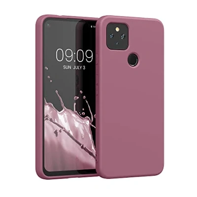 Afbeelding van kwmobile telefoonhoesje geschikt voor Google Pixel 4a 5G Hoesje smartphone Back cover in donkerroze