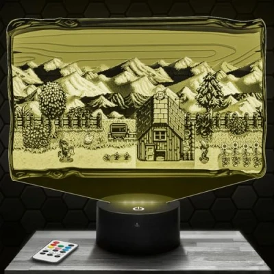 Afbeelding van lamp Stardew V decoratie slaapkamer jongen 3D object gaming gamer video games cadeau idee gedempt licht nachtlampje kantoor. Origineel voor Kerstmis