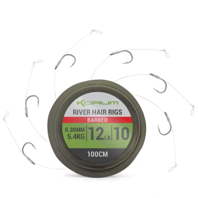 Afbeelding van Korum Grappler River Hair Rigs Haakmaat 14 (6 stuks) Witvis onderlijnen