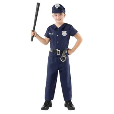 Afbeelding van FUNIDELIA Politie kostuum voor jongens Maat: 107 113 cm Blauw