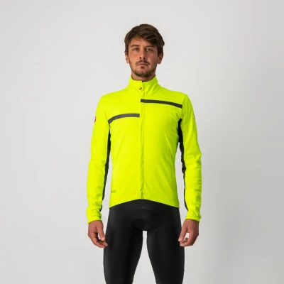 Afbeelding van Castelli Fietsjack Lange mouwen Heren Fluo Transition 2 Jacket Yellow M