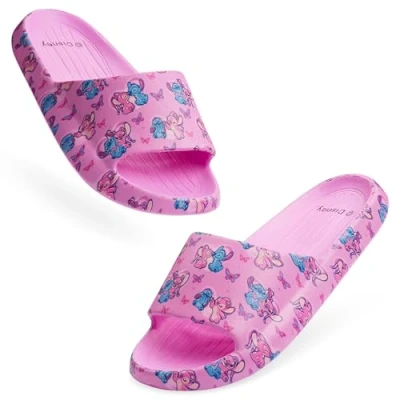 Afbeelding van Disney Stitch Kinderslippers, zomerslippers voor meisjes, kinderslippers zwembad en strand, 30 35, Fuchsia roze