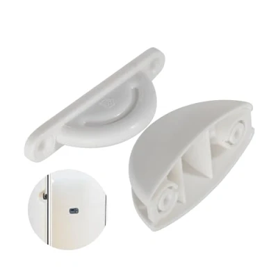 Afbeelding van Deurvergrendeling voor caravan en camper, gatafstand 46 mm 63 mm, wit deurslot, service opbergdeur, veiligheid camperdeur, accessoires caravans