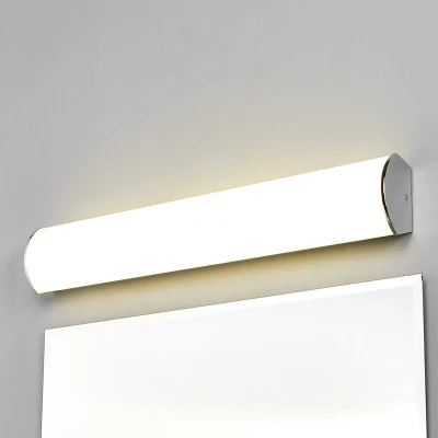 Afbeelding van Lindby LED wandlamp 1licht acryl, metaal H: 9.4 cm wit gesatineerd, chroom Inclusief lichtbron