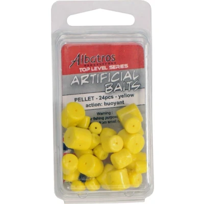 Afbeelding van Albatros Artificial Baits Pellet (24 pcs) Kleur : White (8x6/8x8/8x10)