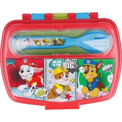 Afbeelding van PAW Patrol Broodtrommel Met Lepel en Vork Brooddoos Lunchbox