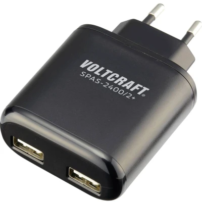 Afbeelding van VOLTCRAFT SPAS 2400/2+ USB oplader 24 W Thuis Uitgangsstroom (max.) 4800 mA Aantal uitgangen: 2 x