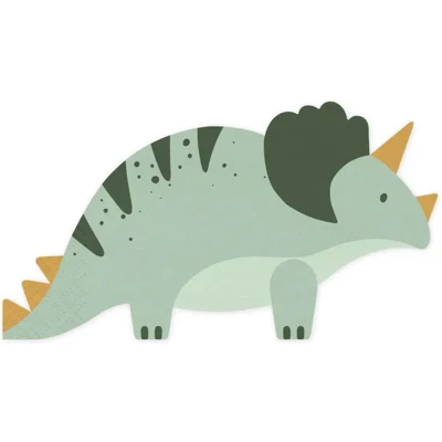 Afbeelding van Partydeco Servetten Triceratops 18 x 10 cm (12 stuks)