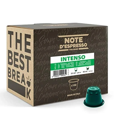 Image de Note d&#039;Espresso Intenso Capsules de Café Exclusivement Compatible avec Machine NESPRESSO* 100 x 5,6 g