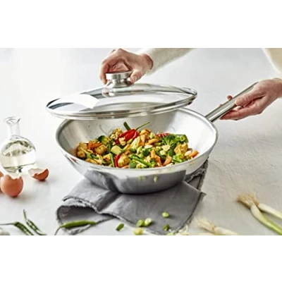 Afbeelding van Demeyere Apollo 7 Wok 30 cm + Glasdeksel