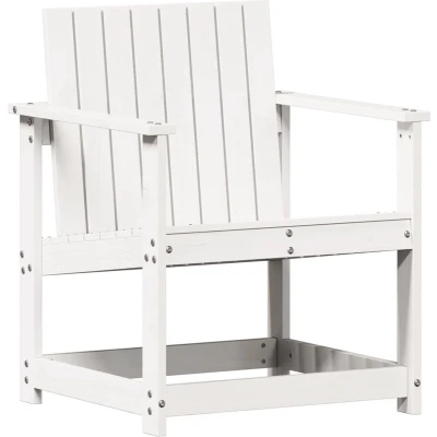 Afbeelding van Tuinstoel 62x55x77 cm massief grenenhout wit