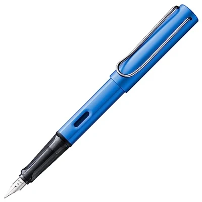 Image de LAMY AL star oceanblue Stylo plume avec grip ergonomique et acier en taille F corps aluminium léger cartouche T 10 bleue Droitier