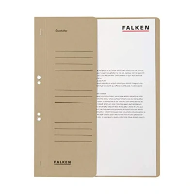 Afbeelding van Falken 80003866001F oogjesmap, 50 stuks, voor gebruik in een map, met hefboomsluiting, A4 vellen, 250 g/m², grijs