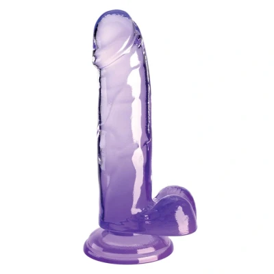 Afbeelding van King Cock 7“ met Ballen Paars GRATIS TOY bij iedere bestelling v.a. 40,