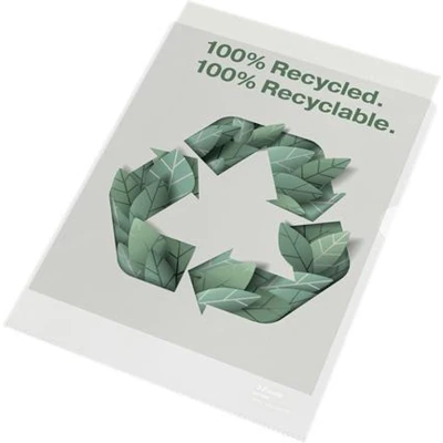 Afbeelding van Insteekmap L map Esselte A4 100% gerecycled PP transparant mat