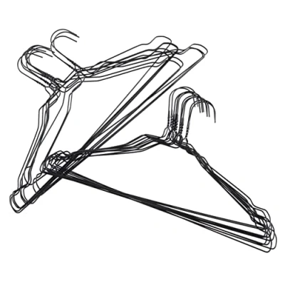 Afbeelding van ACAZA kledinghangers 60 Stuks Kleerhangers anti slip Zwart Metalen Broekhanger broeken Ruimtebesparende