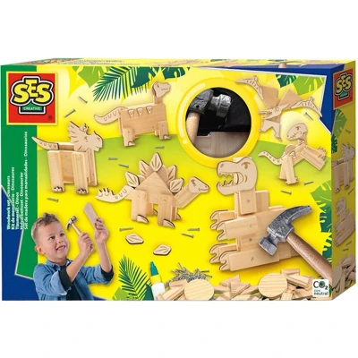 Afbeelding van Ses Creative Timmerset Dinos Hout