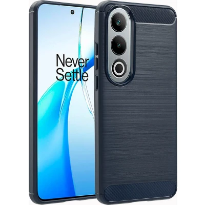 Afbeelding van imoshion Hoesje Geschikt voor OnePlus Nord CE 4 Siliconen Brushed Backcover Donkerblauw