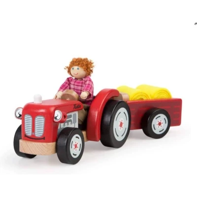 Afbeelding van Auto Tractor met trailer