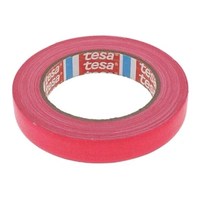 Afbeelding van Tesa 4671 Gaffer canvastape, gekleurd PE gecoat, dik, binnen en buiten, zeer zelfklevend, voor kunst optredens, bewegwijzering, 19 mm x 25 m (neonroze)