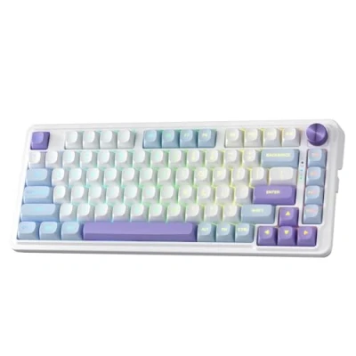 Afbeelding van Redragon K673 MAX Gasket 75% draadloos RGB gamingtoetsenbord, 3 modi, 81 toetsen, compact PBT toetsenbord met hot swap, speciale knopbediening en 5 laagse ruisonderdrukking, schakelaar