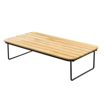 Afbeelding van Taiyo coffee table 120x60x30cm. alu black/teak Yoi