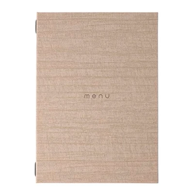Image de DAG Style, Menu Restaurant A4 Line Italy, avec inscription &quot;menu&quot; Couleur ivoire, PU, 100% Made in Italy