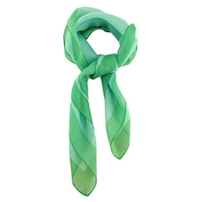 Afbeelding van TigerTie Fijne chiffon sjaal voor dames, effen, afmetingen: 58 x cm, lichtgroen/groen, nikkel, maat: ca. lengte breedte lichtgroen/groen