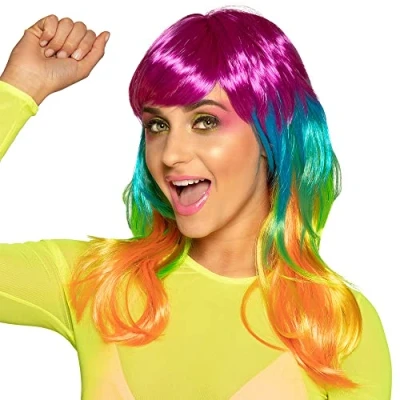 Afbeelding van Boland Pruik Kandy Multi Golvend Lang Vrouwen Danser/danseres 80&#039;s &amp; 90&#039;s Disco