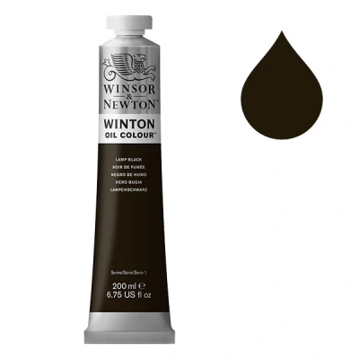 Image de Winsor &amp; Newton Winton peinture à l&#039;huile (200 ml) 337 noir de fumée