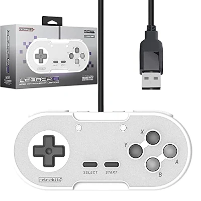 Afbeelding van Legacy16 Wired Controller Classic Grey (Retro Bit)