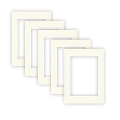 Afbeelding van nielsen Opbergmap karton 1,5 mm 5 delige set buitenformaat 13 x 18 cm voor beeldformaat 9 ivoorwit (crèmewit) glad oppervlak