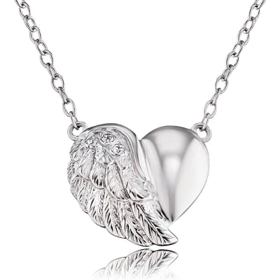 Afbeelding van Engelsrufer Ketting ERN LILHEARTWING Lengte 40 + 4 CM Gerhodineerd sterling zilver