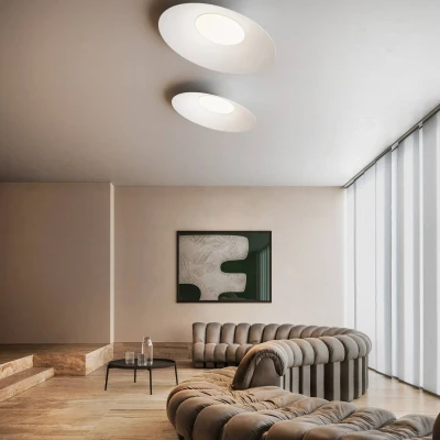 Afbeelding van LED design plafondlamp Kate Ø 90 cm wit 2700 K